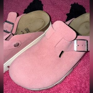 Pink Birkenstocks platforms 39